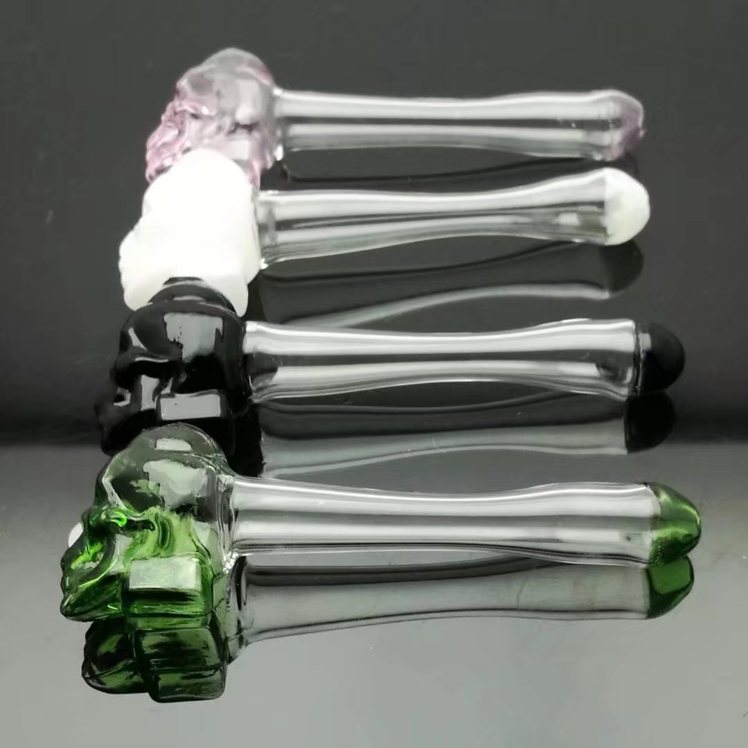 Glazen pijpen roken produceren met de hand geblazen waterpijpkleurige skull pipecolored