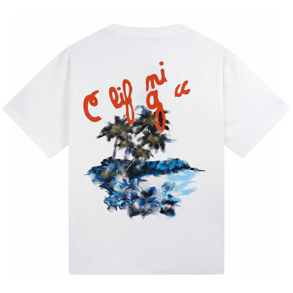 Lyxdesigner's Herrkvinnor Svarkläder Set Shirt High End Version Summer Ny lyxtrend Front och bakre färgetikett Unisex Loose Casual Short Sleeve T-shirt