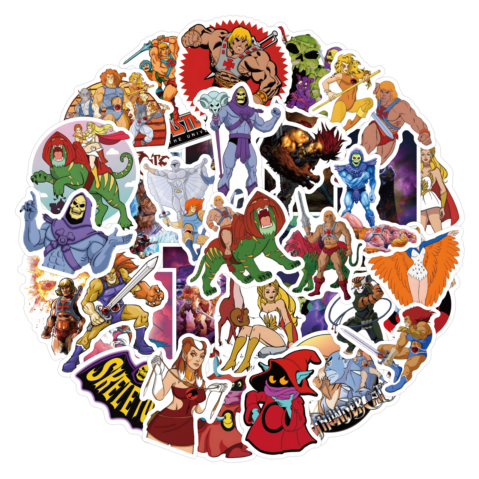 karışık karikatür Thundercats çıkartmaları He-Man Graffiti Sticker Dizüstü Motosiklet Luagage Çıkarma Gitar Stickers Toptancılar