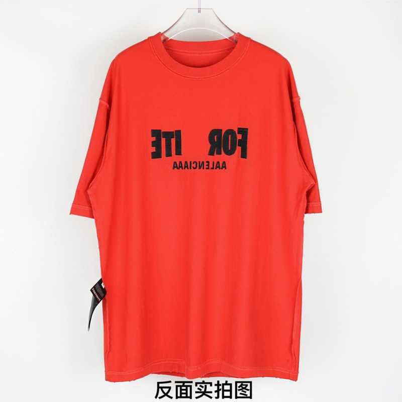 Womens Designer t shirt Shirt {Straight} High Edition Summer Fortress Night Front Back Letter Print Couple Sleeve