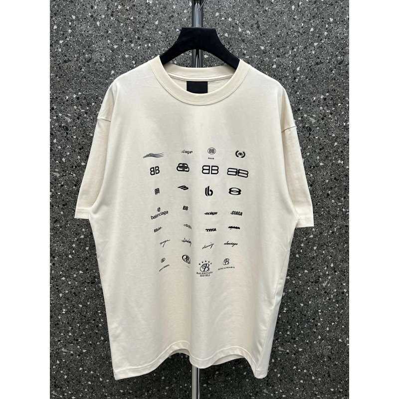 レディースデザイナーTシャツトラックスーツシャツハイエディションファミリー23SSクラシックコレクションマルチエレメントプリントスリーブルーズTシャツ