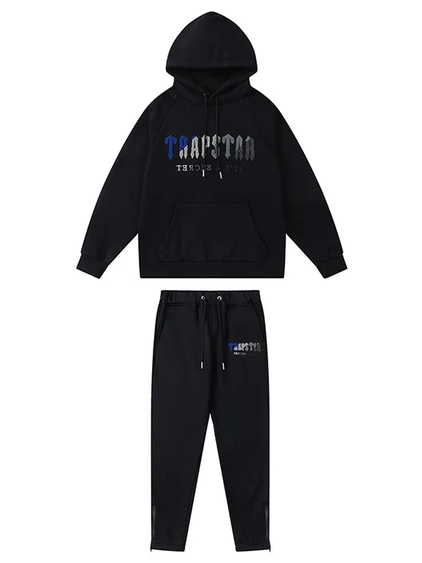 2023 Mens trapstar tracksuits sweater trousers set designer hoodies streetwear sweatshirts sports suit embroidery plush decoration thick Hoodies men pants