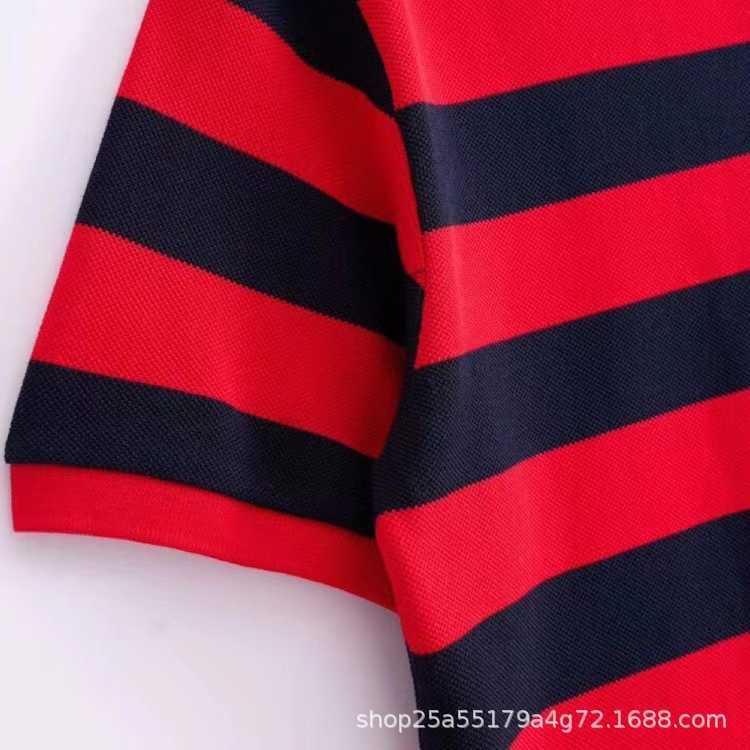 Womens Designer t-shirt Correct Edition Striped POLO Summer Business Broderie Polo Shirt Sleeve Collar