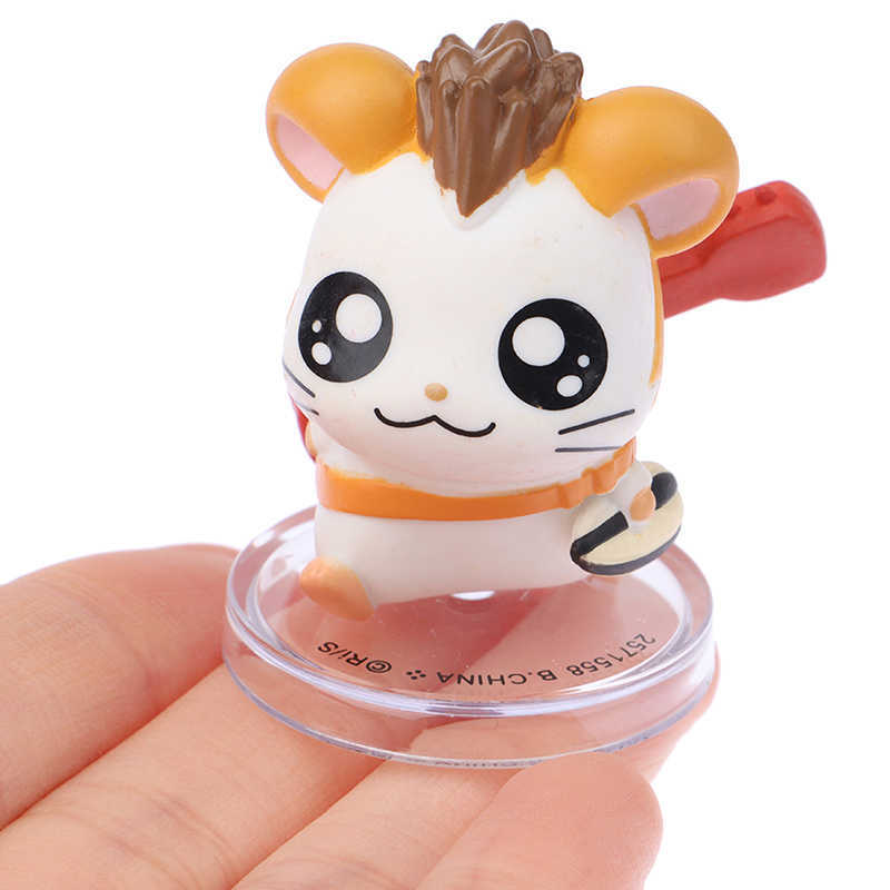 Anime manga anime paça hamtaro aksiyon figürü hamster hamtaro cappy pashmina kumlu figürin pvc koleksiyon model oyuncak hediye
