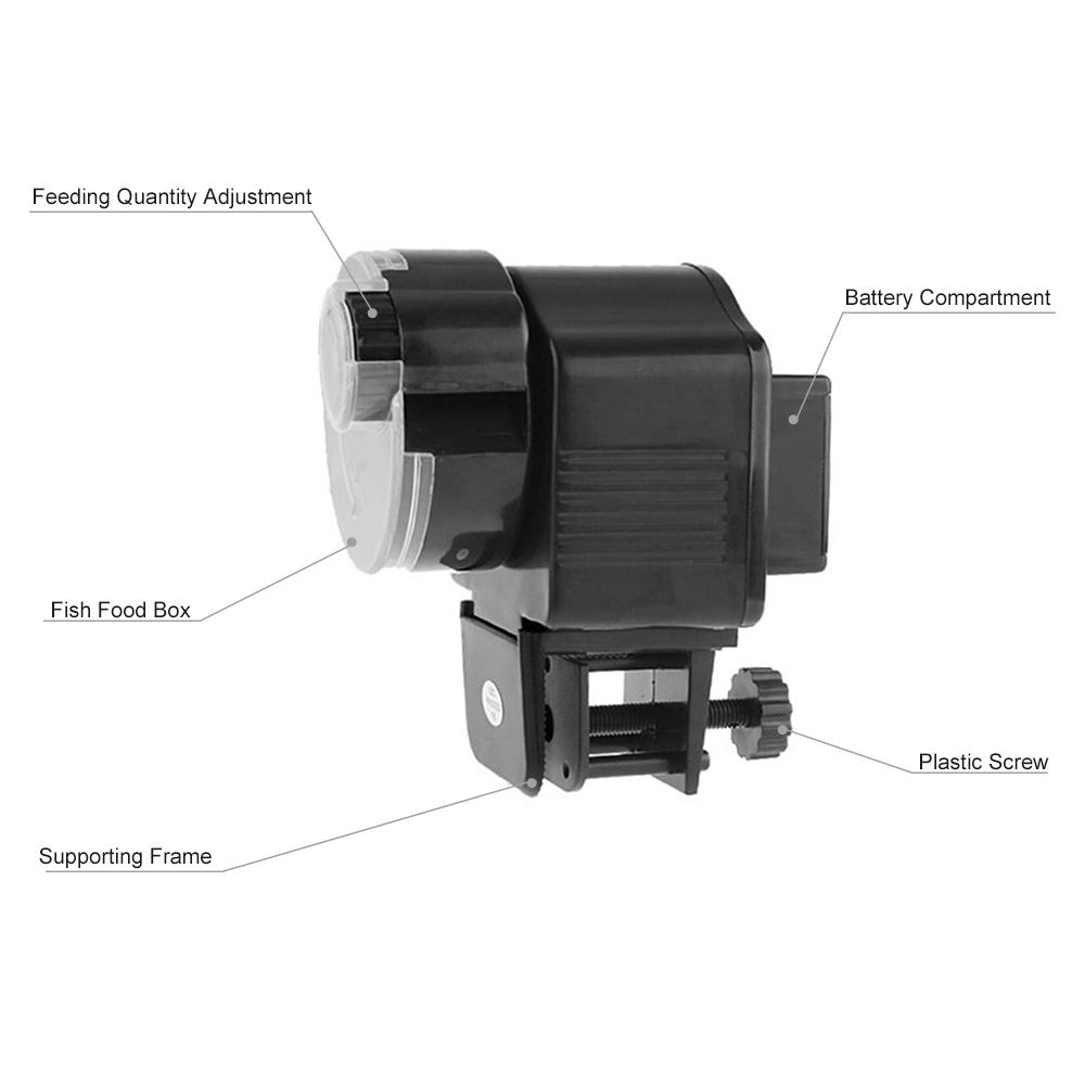 Alimentatori Acquario Stoviglie mangimi Alimentatore pesci con tempistica intelligente completamente automatico Mini alimentatore Alimentatore acquario