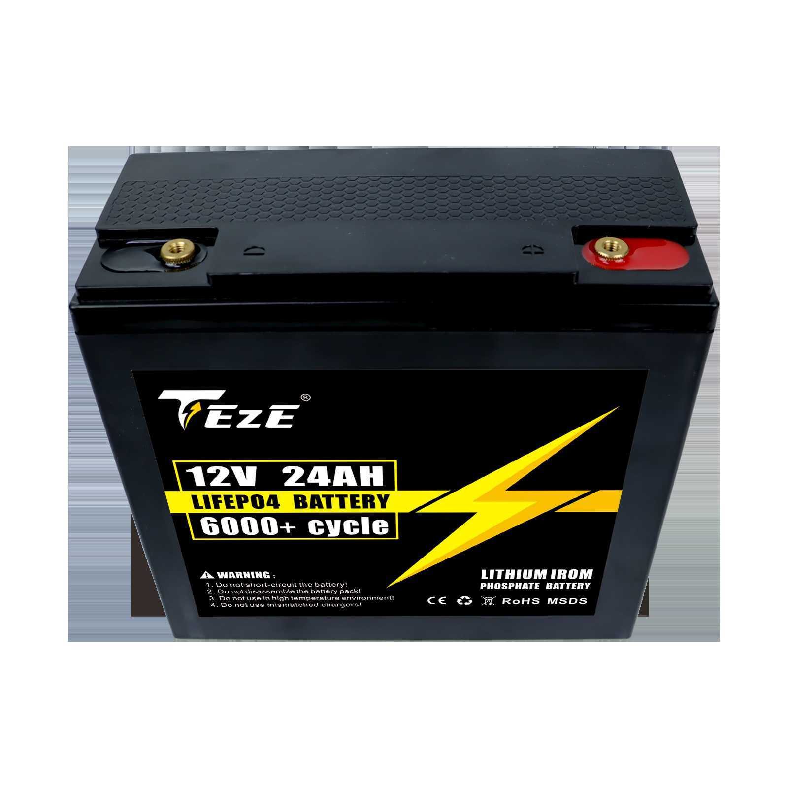 New 4-of 12V 24AH 25AH LifePO4 battery DIY 24V 36V 48V rechargeable battery suitable for scooter power batteries no need to charge