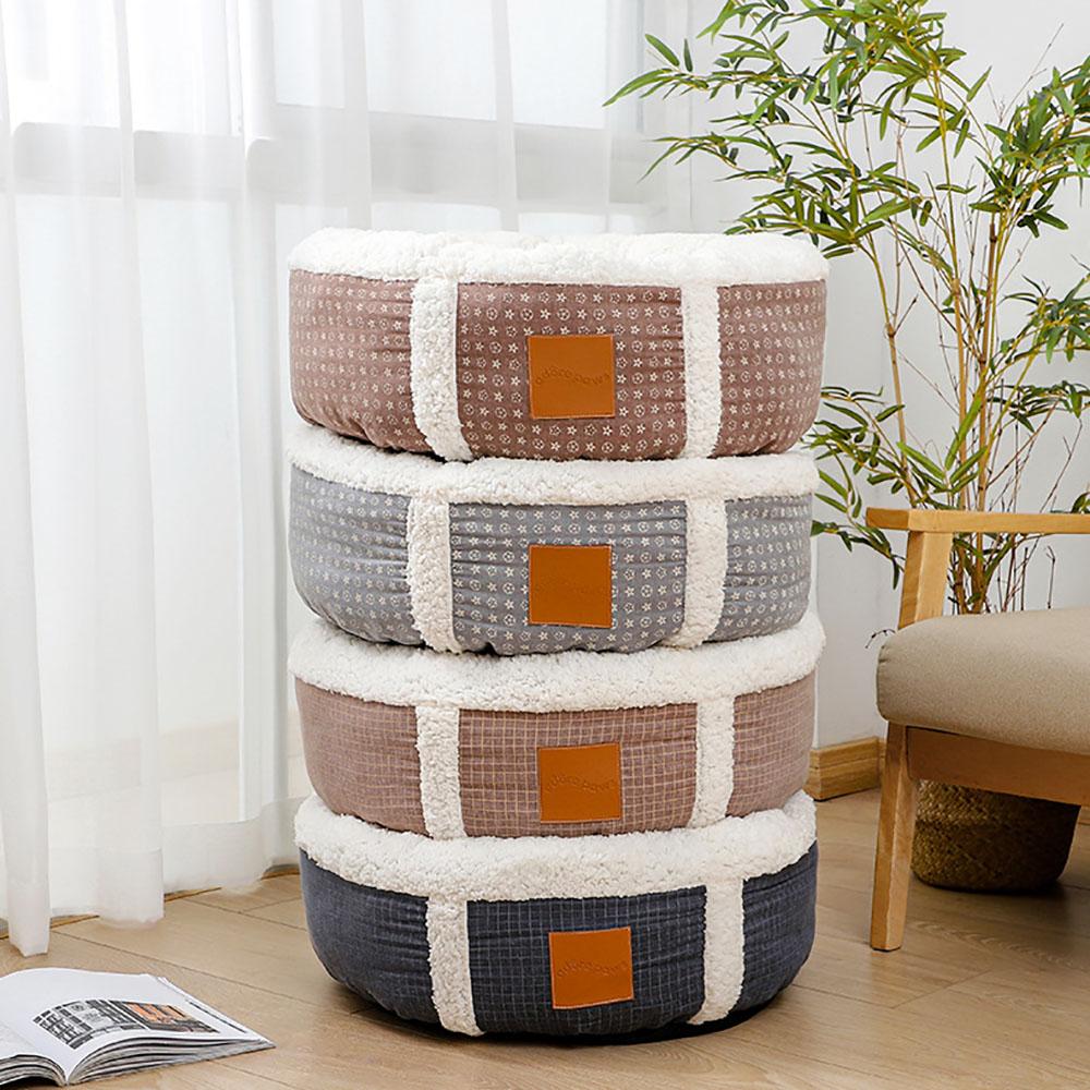 Mats Super Soft Pet Bed Kennel Fluffy Soffa Cushion For Dogs Round Plush Cat's House Warm Dog Bed Kitty Puppy Pet Accessories Winter Winter