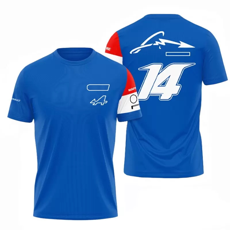 T-shirt da pilota F1 Team 2023 Formula 1 Racing T-shirt da uomo di grandi dimensioni T-shirt sportive traspiranti la moda estiva Maglia da motocross all'aperto