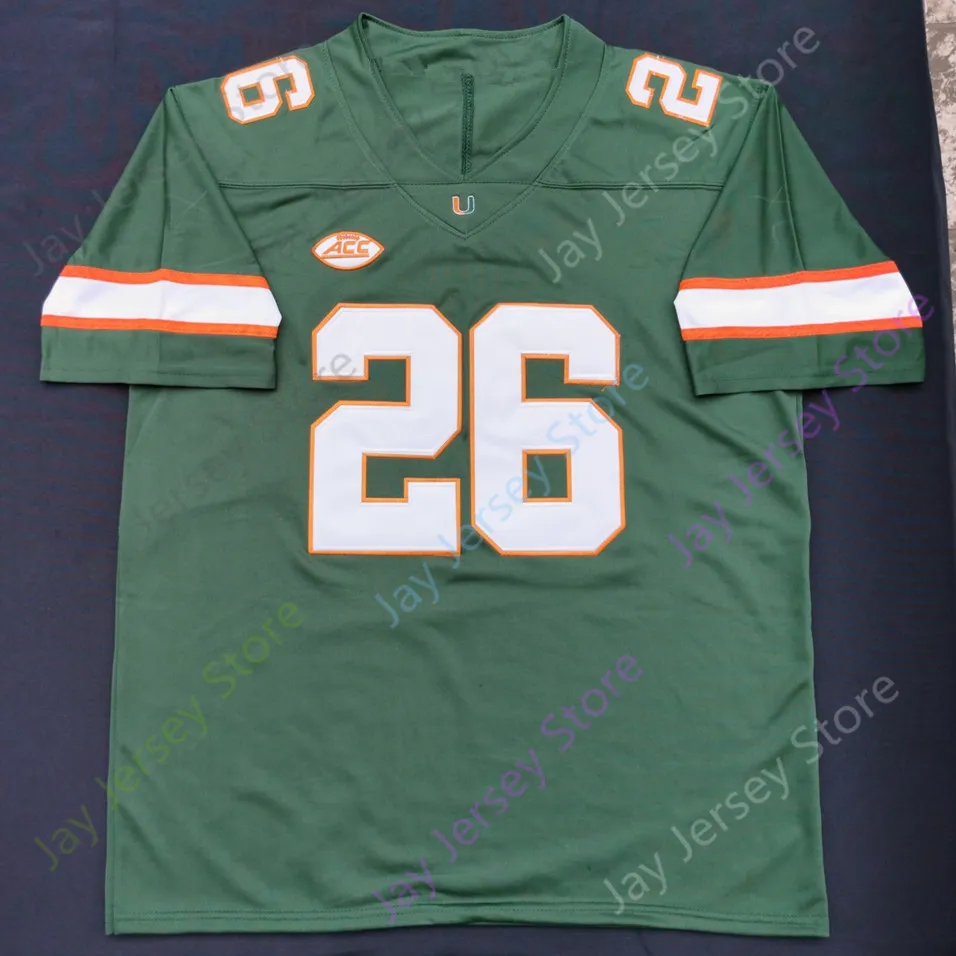  Hurricanes Football Jersey NCAA College Tyler Van Dyke Henry Parrish Jr. Mark Fletcher Sean Taylor Mauigoa Young Restrepo Allen Chaney Jr. Jacolby George