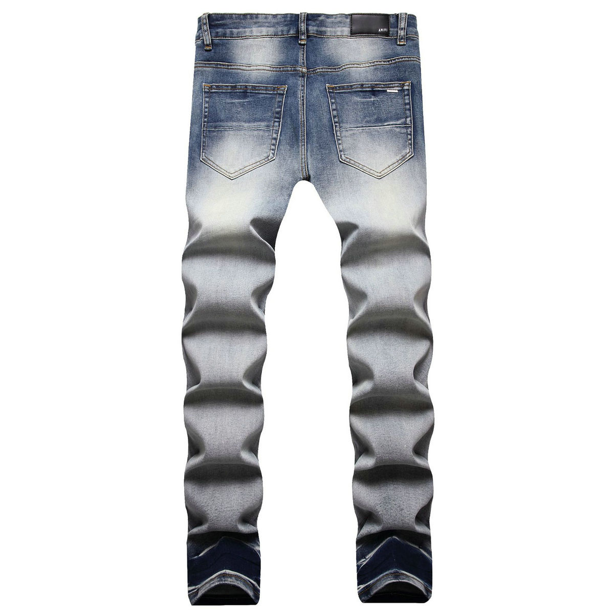 Herrenjeans European Jean Hombre Letter Star AM winziger Fleck Herren Stickerei Patchwork Zerrissen Trendmarke Motorradhose Herren Skinny AM1181 # Größe 28-42