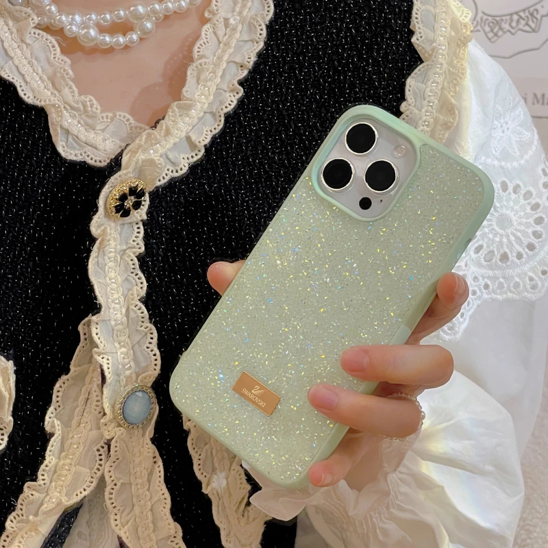 Luxe Bling Glitter Crystal Flash Diamond Telefoon Case Voor iPhone 15 14 13 12 11Pro Max 14 15plus Mode shockproof Case Cover