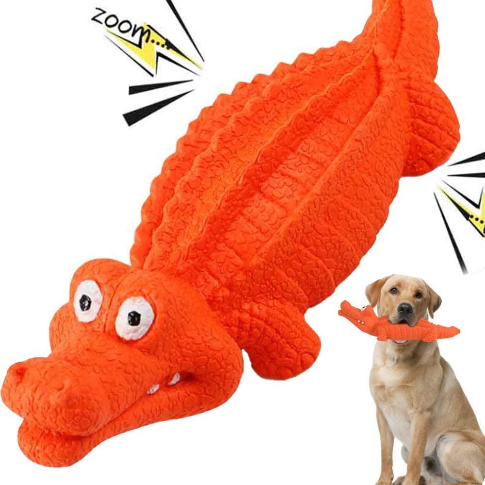 Toys Dog Squeaky Toys Dog Chew Crocodile Interactive Toys Durable Rubber Almost Indestructible Training Toy Large Tough Dog Toys