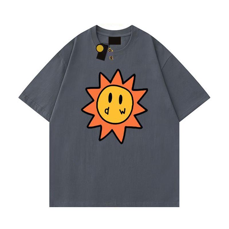 Top Drawdre T-shirt Femme Men Designer T-shirt Smiley Sun Player Cards Tee Trewdren T-shirt Tee Graphic Drew Tshirt Summer Cabine Shirts décontractés à manches courtes 849