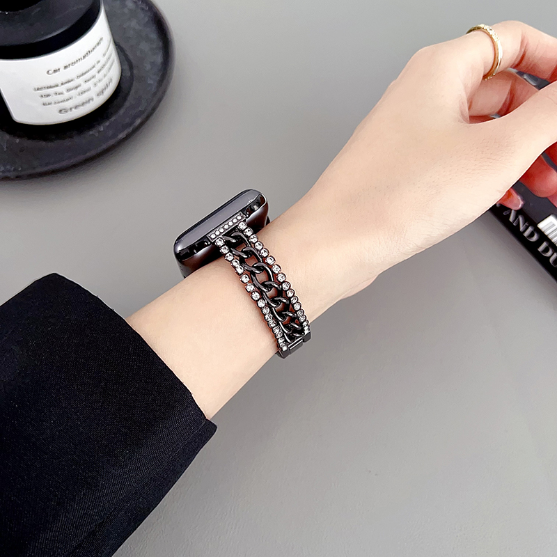 Bracelet de montre de créateur scintillant de mode, sangles intelligentes pour Apple Watch Band Ultra 38mm 42mm 44mm 49mm iwatch Band Series 8 9 4 5 6 7, bracelet en alliage de zinc