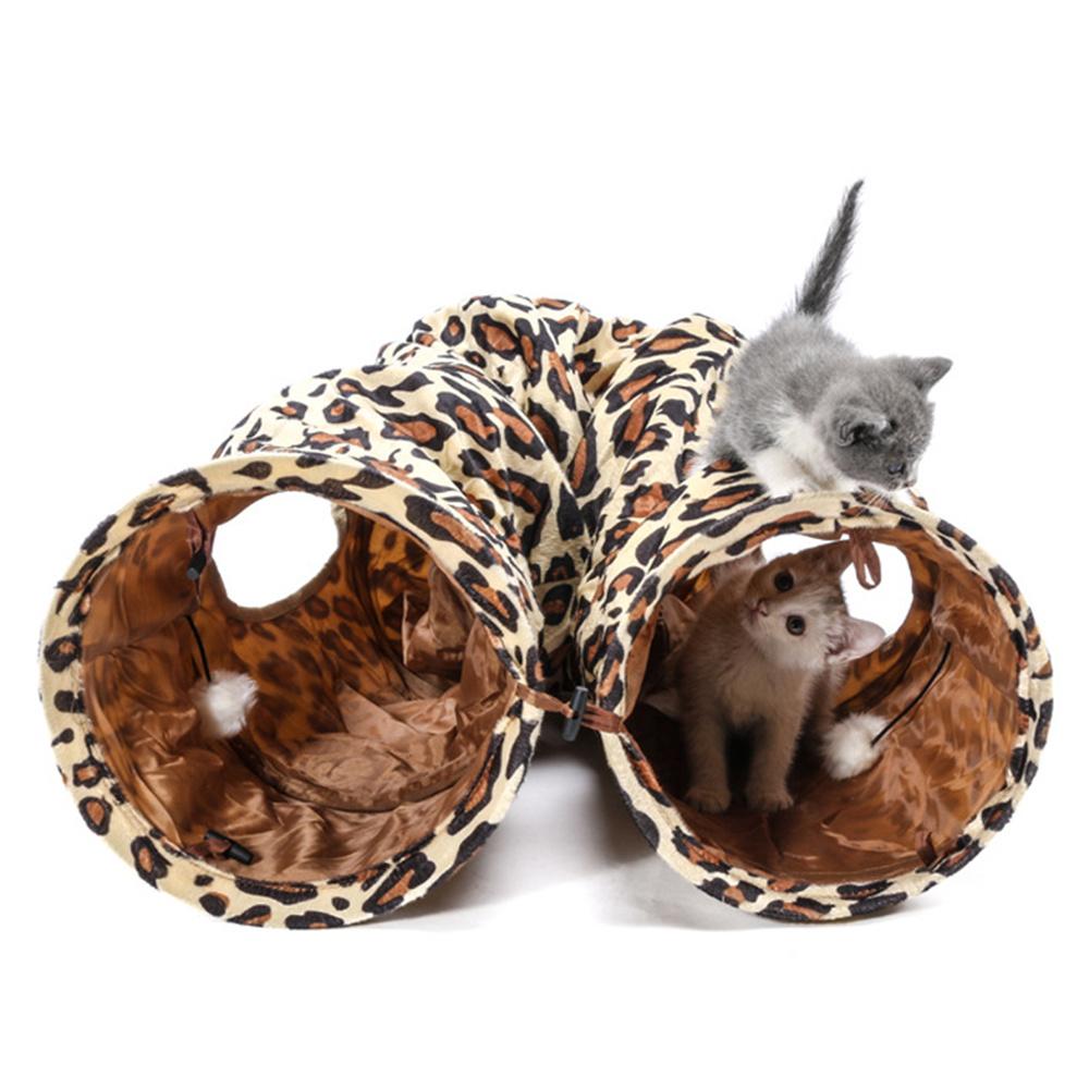 Toys Tunnel Cat Toy Leopard Print Long Tunnel Pet Toys Kitten Play Tent Toy