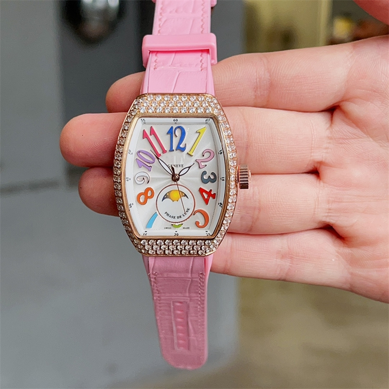 Montre de Luxe Watch Watches 40x35x11mm Importowany kwarc ruch stalowy obudowa krowienia pasek diamentowy