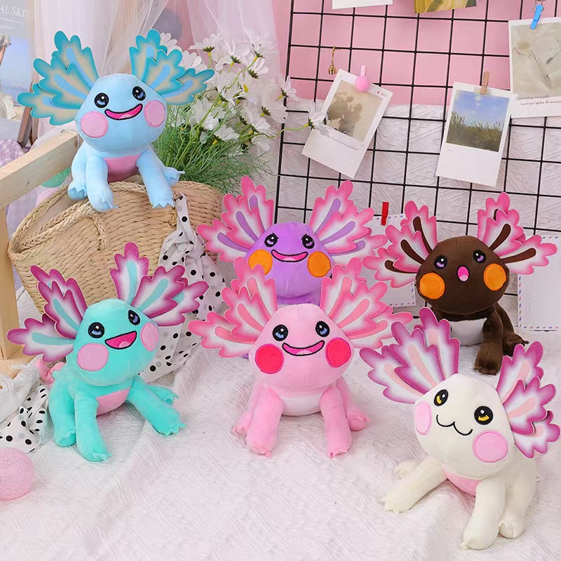Горячая продажа Axolotl плюс шесть цветных саламандре кукла Детский подарок Salamander Plush Toy