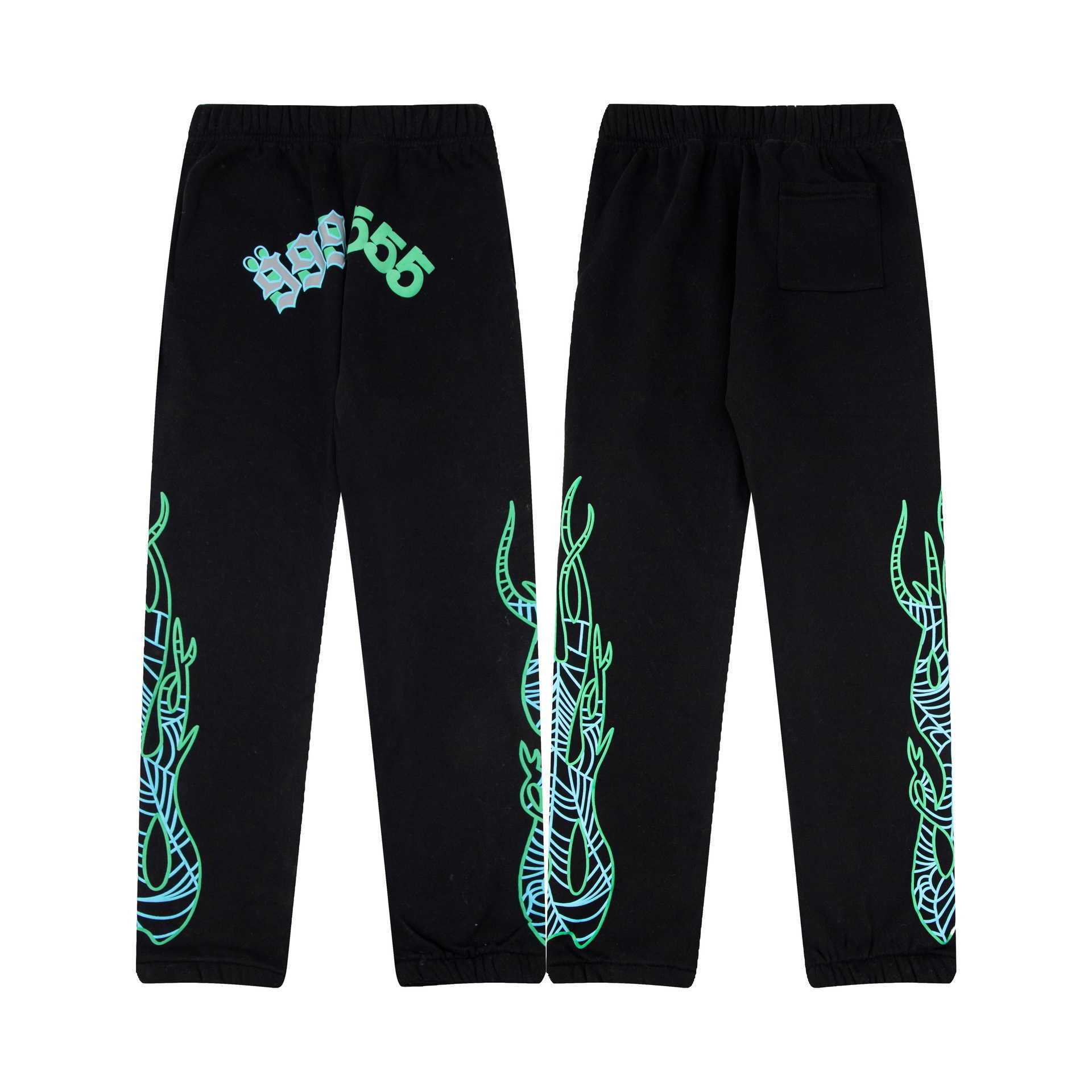 Tracksuits Fashion American Men's Brand  55555 Spider Web Printed Casual Loose Sanitary Pants for Both Men and Women