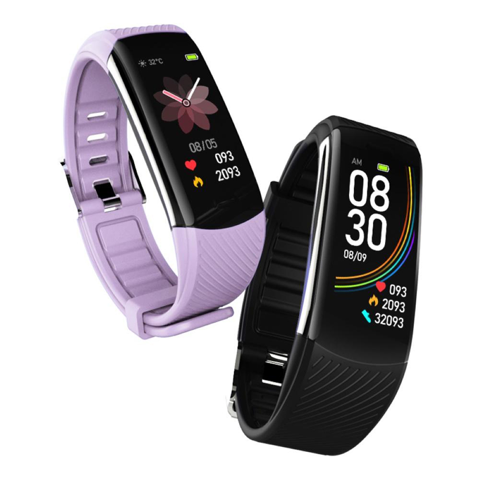 C6S 0,96 polegada Rastreador de fitness smart smart watch sport smart bracelete cardíaca freqüência de pressão arterial monitore a pulseira de saúde