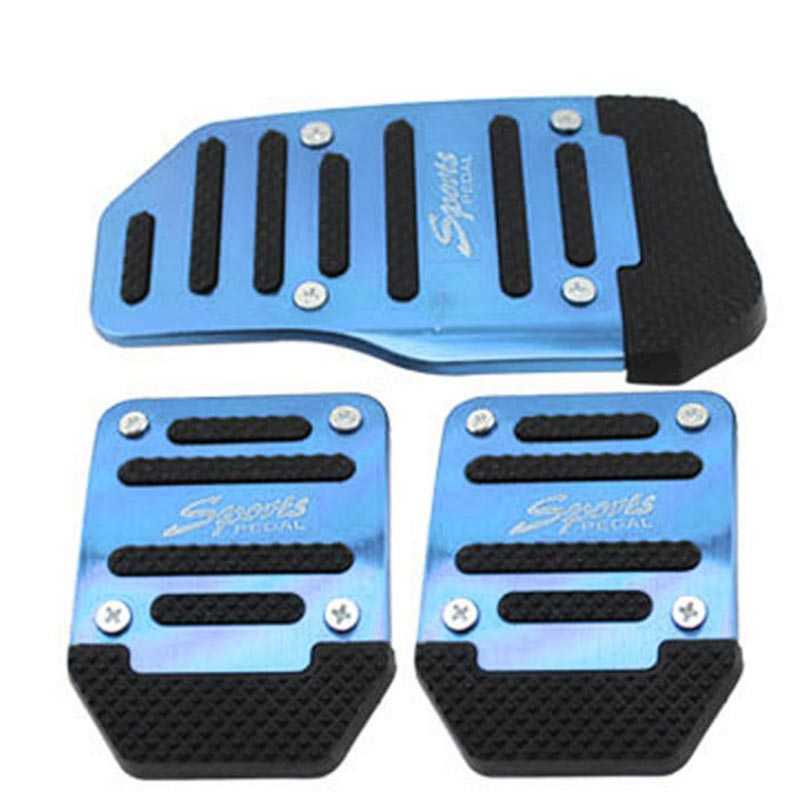 3 pezzi universale da corsa manuale antiscivolo pedale pad copertura alluminio cambio automatico acceleratore freno accessori interni auto