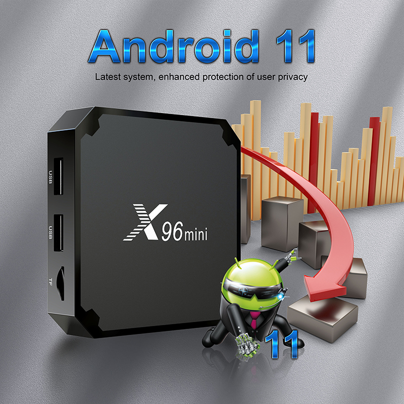 X96 Mini Android 11 Yeni Sürüm Akıllı TV KUTUSU X96mini Amlogic S905W2 Dört Çekirdek desteği 2.4G 5.0 WIFI Medya Oynatıcı Set Üstü Kutu