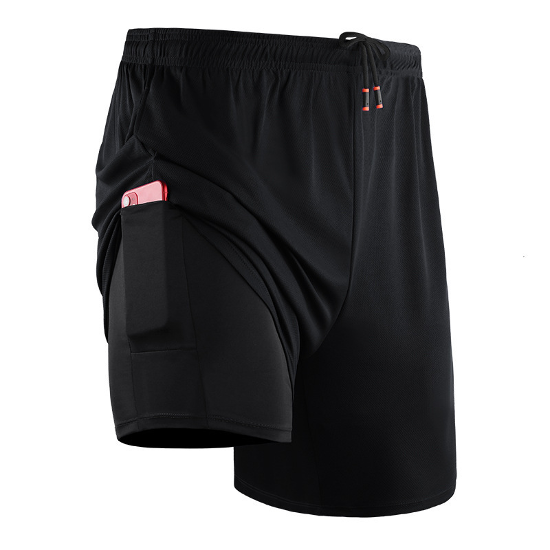 Men lu Yoga Sports Shorts Quick Dry Shorts With Pocket Mobile Phone Casual Running Gym Short Jogger Pant ll6070