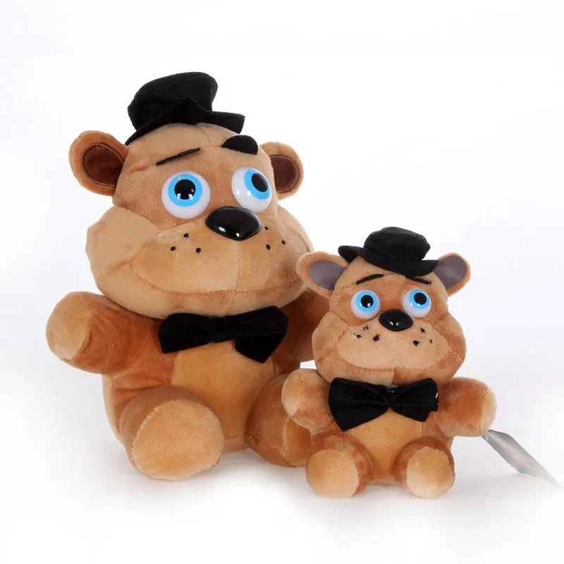 Partihandel plyschleksaker 15 cm 25 cm fem nätter på Freddy Fnaf Dolls Golden Fazbear Mangle Foxy Bear Bonnie fyllda djur Kid Birthday Christmas Presents