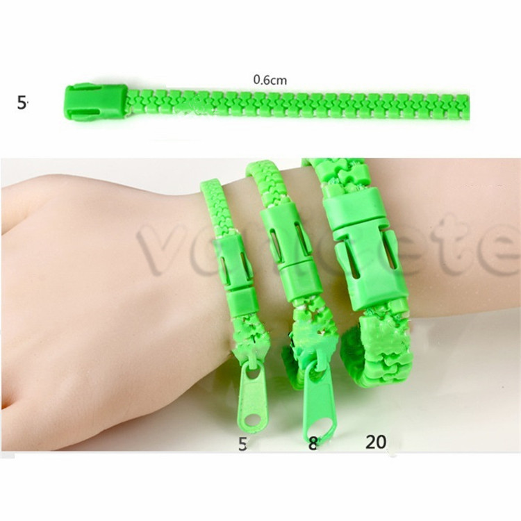 Novelty Zipper Bracelet Cell Phone Straps Zipped Decompression toys Unzipped Wrist Band Stress Reliever Autism Anxiety Reducer Reusable LT387