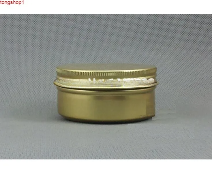 Classic 80G 80ML Aluminum Jar Gold Color Aromatherapy Jar Fragrance Smoke Box Metal Cream Container /Lotgood quantity