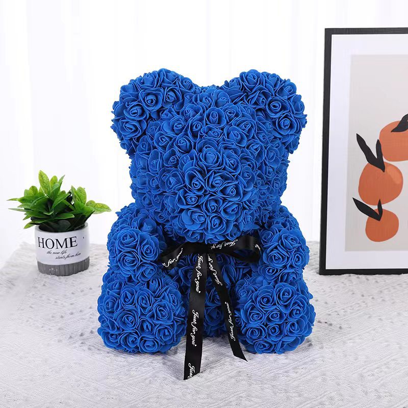 25cm Rose Bear Wedding Party Decoration Valentine NdrieNgary Gift Flower Flower Teddy Bear Rose Bear5376124