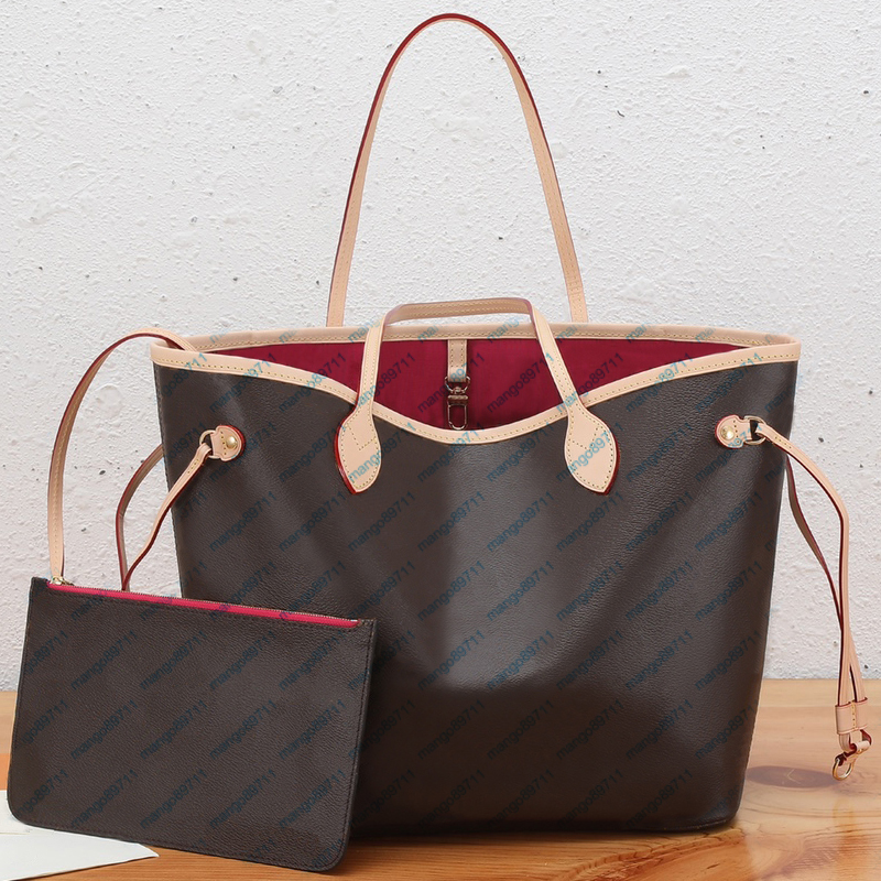 Sac de concepteur pour femmes sac à main authentique en cuir authentique + sac à bandoulière PVC Numéro de série et sac à poussière