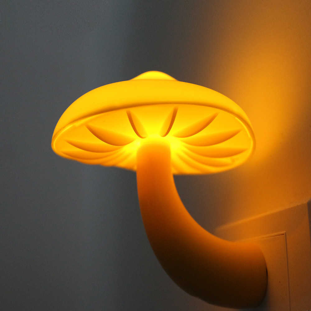 s UE EUA Plugue Cogumelo Tomada de Parede Noite para Quarto Quarto de Bebê Decoração de Casa Luz Potted Lâmpada Novidade LED HKD230628