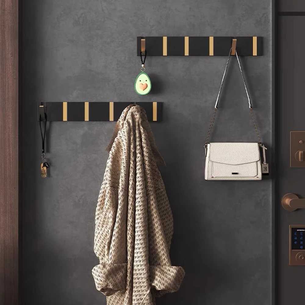 Porte-serviettes pliant sans poinçon crochets muraux manteau porte-vêtements porte-serviettes étagère de salle de bain outils de cuisine pour accessoires de maison