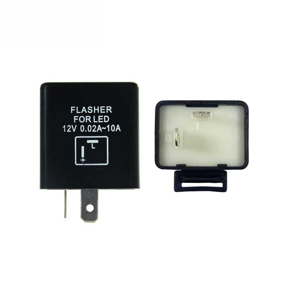 12V 2 Pin LED Flasher Frequency Relay Turn Signal Indicator Motorcycle Motorbike Fix Motorcycle Flasher Multiple Protection Safe