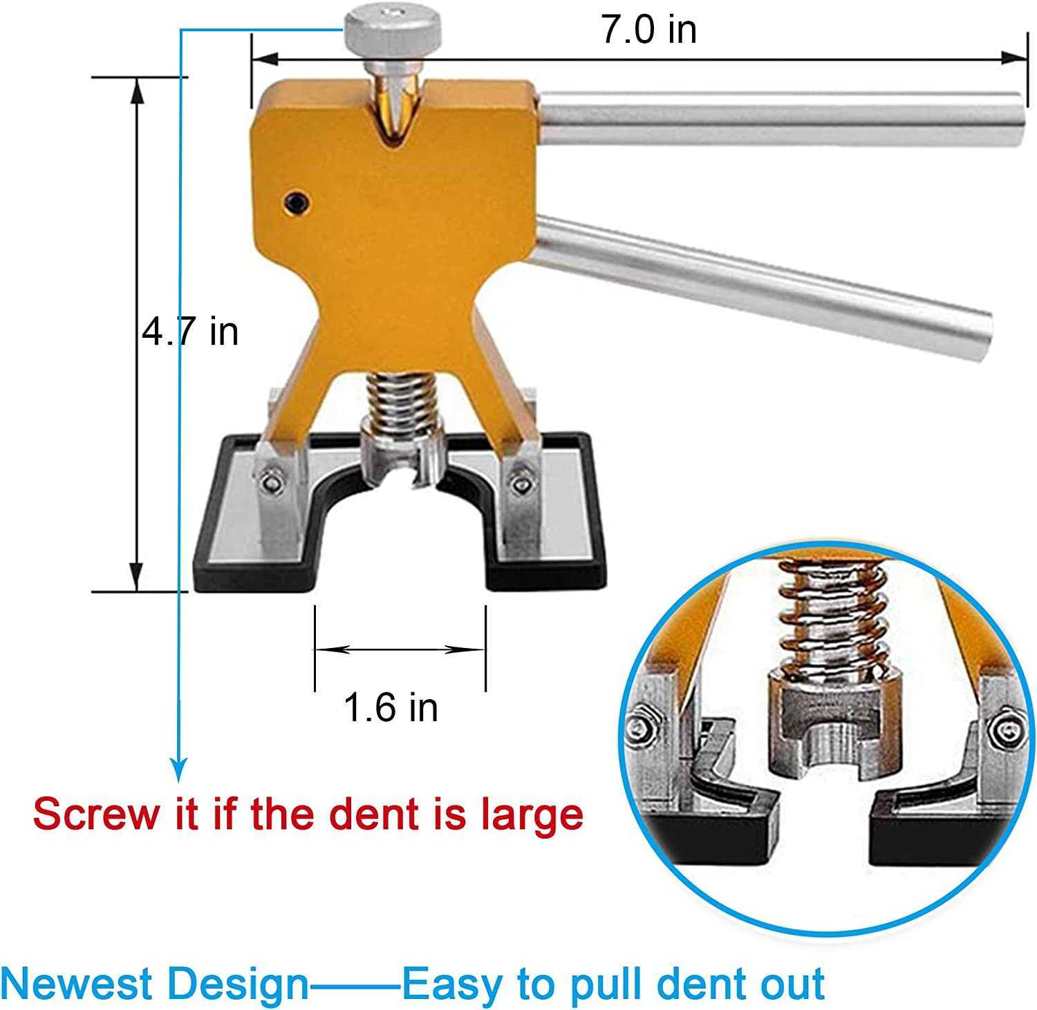 Ferramenta de reparo de dente de carro Dent Puller Dent Reparo sem tinta Reparo automotivo Removedor de removedor de removedor Kit Body Cup Cup Kits Ferramentas