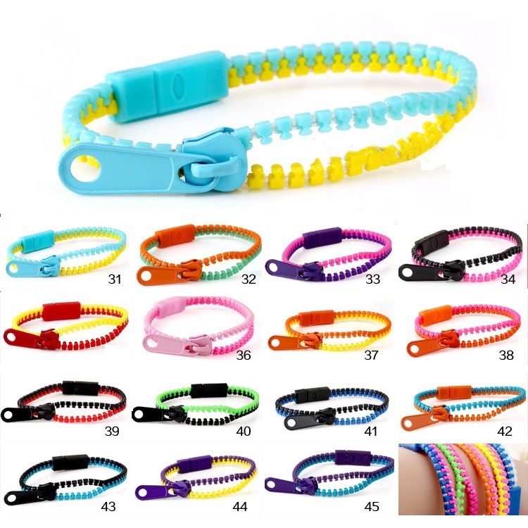 Novelty Zipper Bracelet Cell Phone Straps Zipped Decompression toys Unzipped Wrist Band Stress Reliever Autism Anxiety Reducer Reusable LT387
