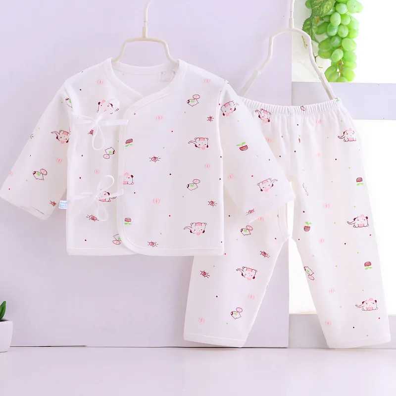 Kleidung Sets Neugeborenen Baby Kleidung Junge Mädchen Säugling Anzug Langarm Baumwolle Tops + Hose 2 stücke Set Weiche Unterwäsche Kleinkind nachtwäsche Kinder R231127