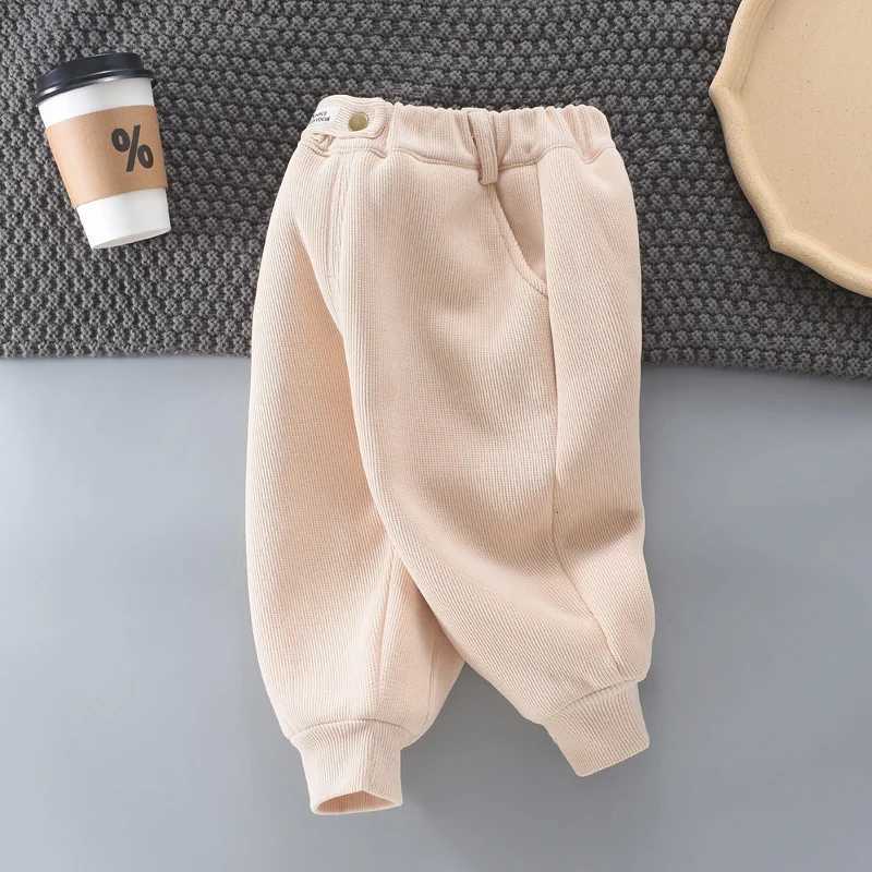 Ensembles de vêtements Pantalons en coton épais pour garçons Pantalons chauds en polaire pour enfants d'hiver Vêtements pour enfants Pantalons de survêtement rembourrés Pantalons de sport décontractés pour tout-petits