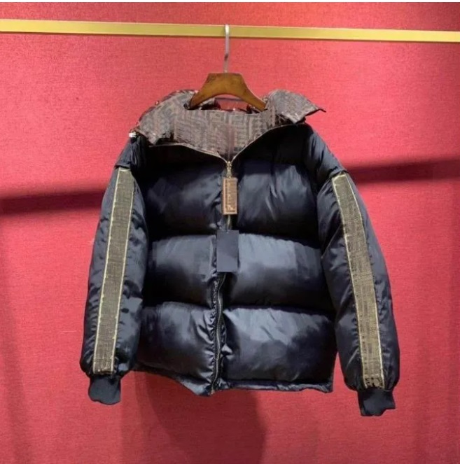 メンズデザイナーダウンジャケット冬の最新コットン女性ジャケットパーカコートファッション屋外c oupple黒と白の肥厚温かいコートトップス