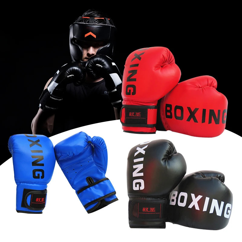 Gants de sport Kick Boxing gants pour hommes femmes PU karaté Muay Thai Guantes De Boxeo combat gratuit MMA Sanda formation adultes enfants équipement 231127