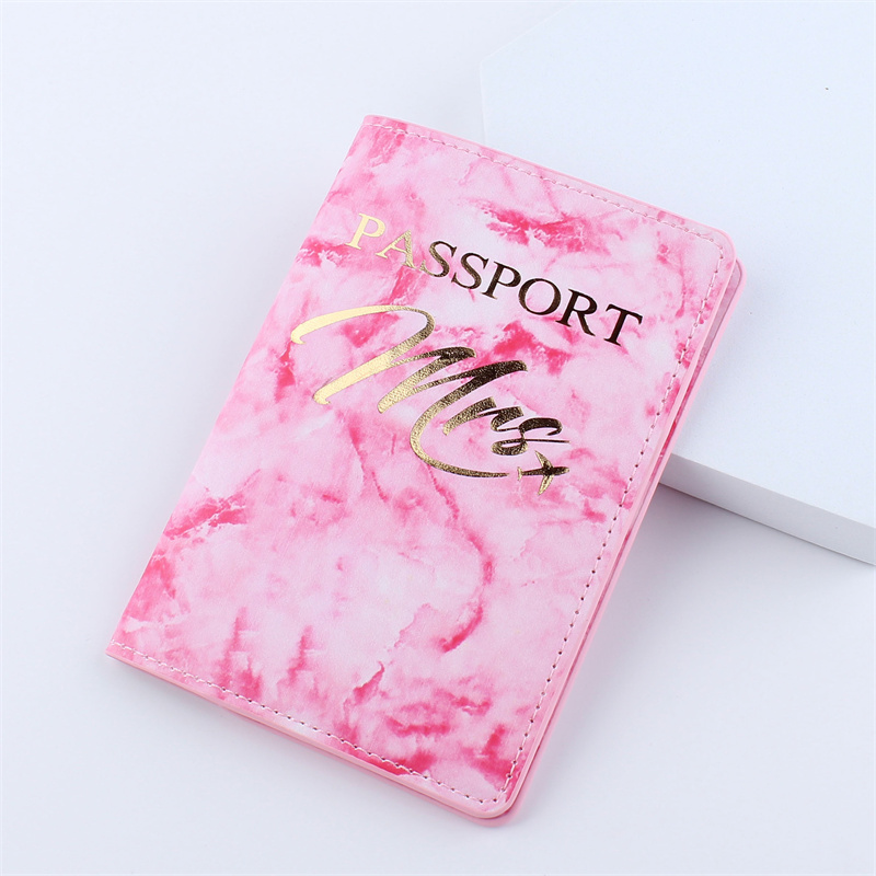 Rose Couple Passeport Couverture Tie-Dye Couleur Passeport Protecteur Passeport Clip PU Voyage Document Sac Passeport Titulaire voyage