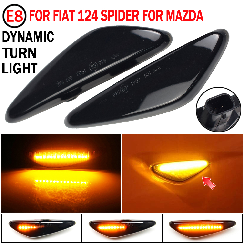 LED Side Repeater Marker Turn Signal Indicator Flasher For Mazda 6 Mazda6 GH Mazda5 CW Premacy RX-8 MX-5 Fiat 124 Spider