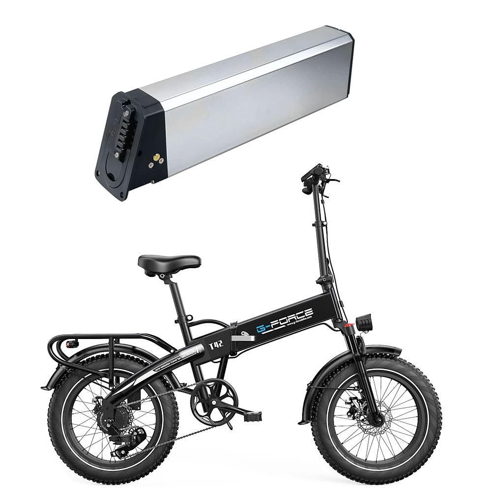 Substitua G-Force New T42 dobragem Ebike Bateria 48V 20AH 960WH 750W 1000W Hidden Tube Battery com carregador