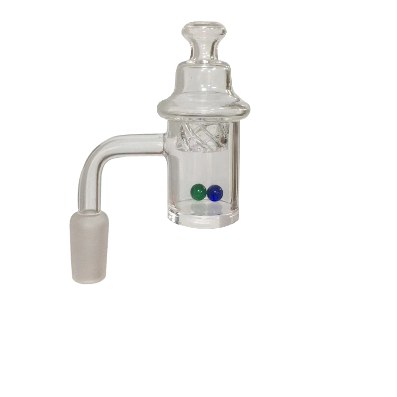 Quartz Banger 25mm avec Cyclone Carb Cap Spinner Terp Perle Perle Boule Bangers Nail 14mm 90 Degrés Chauffage Rig Pour Les Conduites D'eau Bubbler Narguilés Bongs