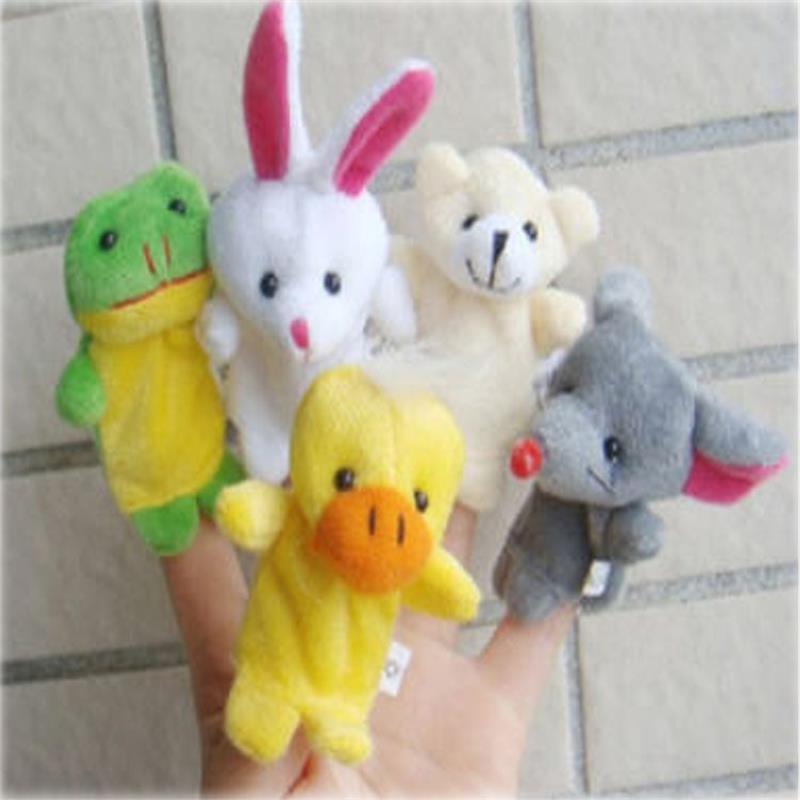 Animal Finger Puppet Baby Kids Plush Toys Cartoon Children Favor Puppets For Bedtime Stories Kids Christmas Gift