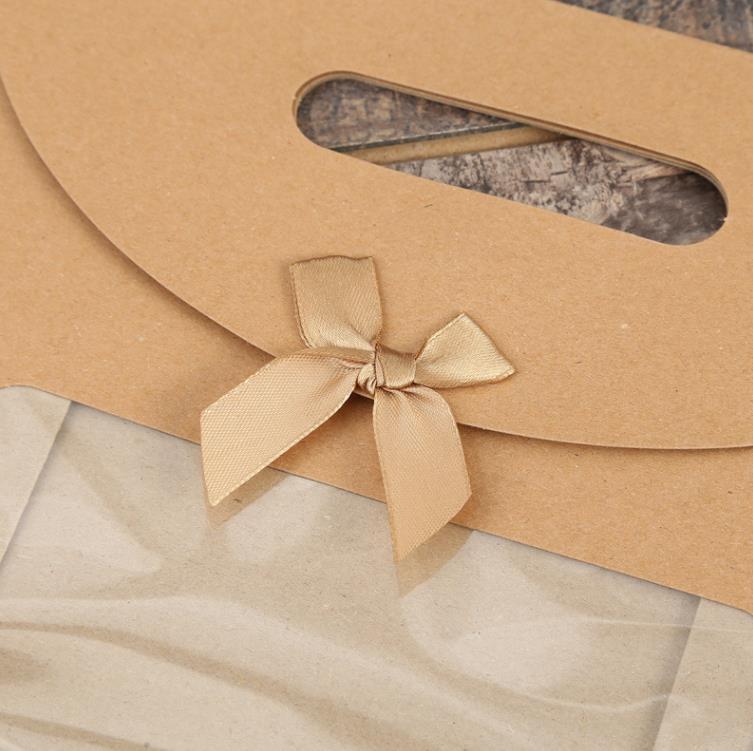 Wrap Prezent Kraft Paper Candy Torby Clear PVC Pakiet okien