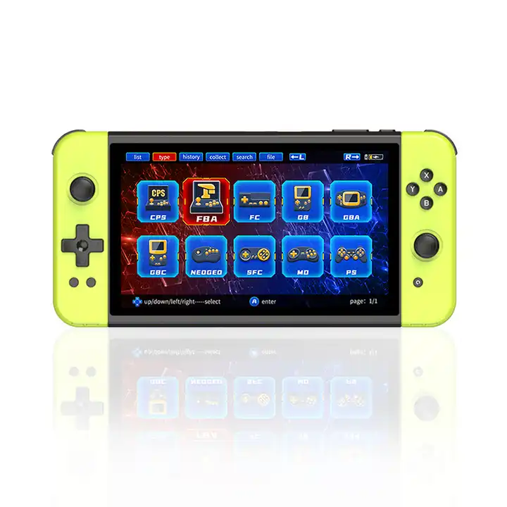 X70 Retro Handheld Game Console Player 7 بوصة H-D Screen Screen Support TF Download Games Video Games