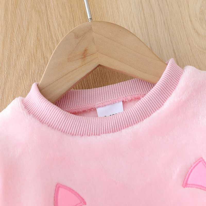 Clothing Sets Baby Set Infant Autumn and Winter Brushed Cartoon Embroidered Long Sleeve Pants Warm R231127