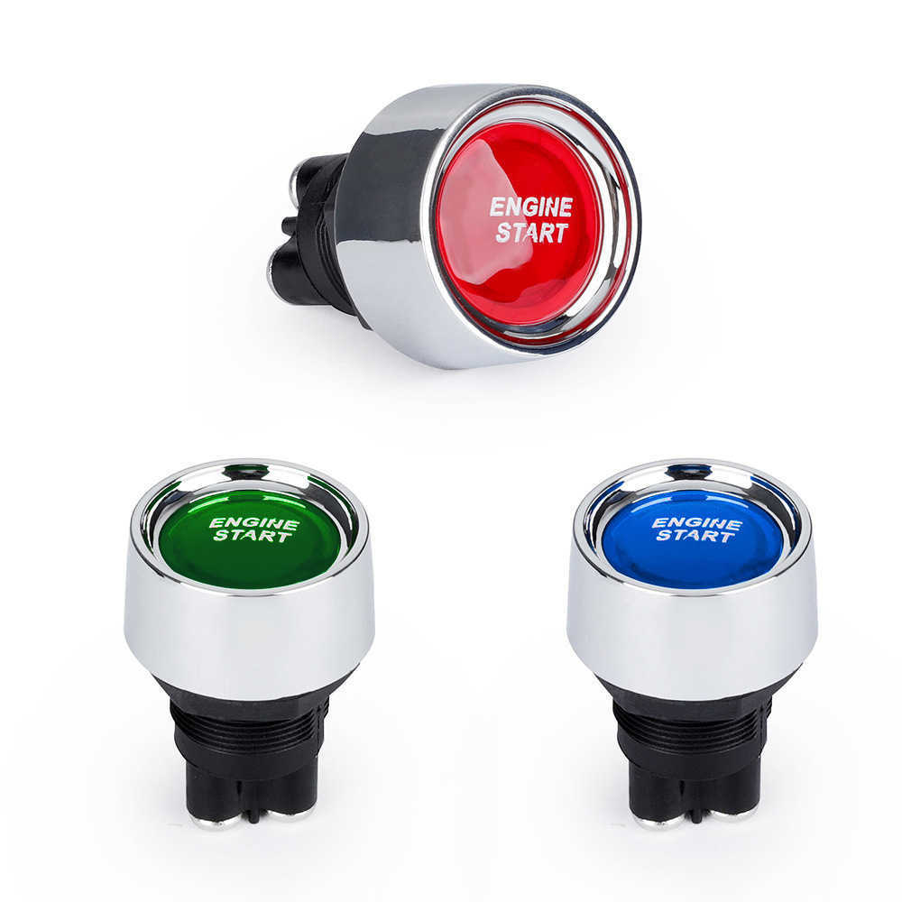 Car Engine Start 50A Push Button Keyless Switch DC 12V/24V Racing Small Start Button Lgnition Starter on Off Switches Stop