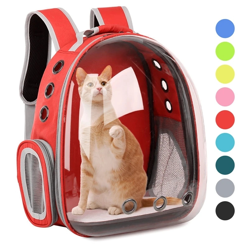 Sac de transport portable pour chats, sac à bandoulière pour animaux de compagnie en plein air, sac à dos portable pour animaux de compagnie, chat, chien, transparent et respirant, adapté aux chiens et chats